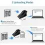 QR Barcode Scanner Dual 2.4G Wireless + Bluetooth 1D 2D Barcode Scanner QR PDF417 Data Matrix UPC Rechargeable Bar Code Scanner for Laptops/PC/Android/Apple iOS with Base