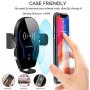Wireless Car Charger Mount, Mikikin Auto-Clamping Qi 10W 7.5W Fast Charging Car Phone Holder Air Vent Compatible with iPhone 11/11 Pro/11 Pro Max/X/XR/Xs/Xs Max/8/8 Plus, Samsung S10/S10+/S9/S9+/S8+