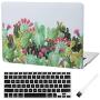 Laptop Hard Case Compatible with MacBook Air 13 inch Case A1369 A1466 Plastic Hard Shell Cover (Old Version 2010-2017) with Silicone Keyboard Cover and Dust Brush (Cactus with red Flowers)
