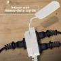25 Feet White Extension Cord 3 Outlet 2 Prong 16 Gauge Cable, Indoor use, Heavy Duty, Extension Cord - by Revpex