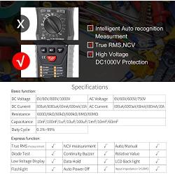 Intelligent Automatic Scanning Digital Multimeter, Pocket 3 5/6-digit DC/AC Voltage Current Capacitance Resistance NCV True RMS Diode Tester,Electronic Maintenance instrument Tools, KM-DM01D
