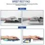 HAOCOO Keyboard Wrist Rest and Ergonomic Mouse Pad Wrist Support Set with Non-Slip Backing Memory Form-Filled, Easy-Typing and Pain Relief for Gaming Office Computer Laptop (Blue&Gold Marble)