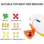 7 Days Rainbow Digital Pill Organizer, CozyCabin Portable Weekly Digital Pill Box with 4 Groups Alarm Reminders, Lightweight Easy Carry Round Electronic Intelligent Medicine Case