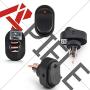 APIELE Rocker Toggle Switch Boat Waterproof DC 12V 30A ON-Off with Dot Light SPST 3 Pins 2 Position 4Pcs ASW-20D (Red)