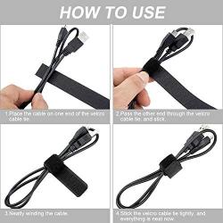 100 PCS cable ties reusable fastening wire organizer cord rope holder, strip wire management, cable organizing for computer/PC/laptop/TV/electronic equipment, 7 inch black nylon.