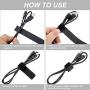 100 PCS cable ties reusable fastening wire organizer cord rope holder, strip wire management, cable organizing for computer/PC/laptop/TV/electronic equipment, 7 inch black nylon.