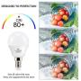 6 watt (60w Equivalent) Hansang LED Bulbs,E12 Small Base Candelabra Round Light Bulb,600 Lumen,Warm White 2700K,A15 LED Bulb Globe Shape,Non dimmable,G45 Ceiling Fan Light Bulbs (6 Pack)