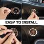 ToolEpic for Dodge Ram 1500 Challenger Charger Durango Accessories 2015-2021 - Engine Start Stop Button Overlay Go Mango Sticker Emblem - Push to Release Hell Badge Unique Style - Perfect for Decals