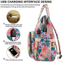 College School Backapck, Stylish Laptop Backapck Computer Bag for Women Girls, Water Repellent Doctor Teacher Laptop Bag Casual Daypack Fit 15.6 inch Laptop Notebook(Flower5)