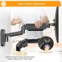 ErGear Monitor Wall Mount Bracket for 17 to 32 Inch Screens, Height Adjustable Full Motion Articulating Gas Spring Single Stand w/Extended Arm Extends Up to 18.3 Inch Fits Four VESA Mounting Sizes