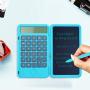 Basic Calculator Notepad with 6.5 Inch LCD Writing Tablet, Rechargeable, Lock Button and E-Pen,12 Digit Display, Also Inkless Drawing/Memo Pads/Planning Boards, Hand-held for Daily and Basic Office