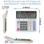 Calculator, ONXE Standard Function Electronics Desktop Calculators, Solar Dual Power, Big Button and 12 Digit Bold Font Large LCD Display, Basic Financial Calculator for Office and Home (DC2133)