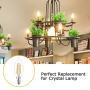 12 Pack Dimmable E12 LED Candelabra Bulb, 40 Watt Equivalent B11 LED Chandelier Light Bulbs, Warm White 2700K, 350 Lumens, Candelabra Base, Home Decorative