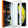 Spigen Tempered Glass Screen Protector [Glas.tR AlignMaster] designed for iPhone SE 2020 (2 Pack) - Clear