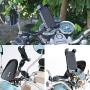 Leagway Motorcycle Phone Holder, Motorcycle Motorbike Phone Mount Holder Handlebar for 3.5-6.5 inch iPhone 8 7 6 6s 7Plus 5 5s, Samsung Galaxy S5 S6 S7 S8 Smartphones, 360 Degree Rotation (Black)