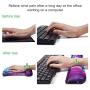 Mouse Pad with Wrist Support Set & Memory Foam Keyboard Wrist Rest Pad,iKammo Non Slip Gel Wrist Rest Mouse Pad for Gaming,Working,Office & Home(Galaxy Set)