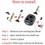 Not Needed for Cutting-Key Shell Replacement for Lexus ES300 ES330 GS300 GS400 GS430 GX470 IS300 LS400 LS430 LX470 RX300 RX330 RX350 RX400h RX450h SC430 Key Fob Cover with Screwdriver (Pack 1)