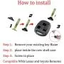 Not Needed for Cutting-Key Shell Replacement for Lexus ES300 ES330 GS300 GS400 GS430 GX470 IS300 LS400 LS430 LX470 RX300 RX330 RX350 RX400h RX450h SC430 Key Fob Cover with Screwdriver (Pack 2)