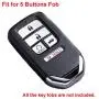 LemSa 2Pcs Keyless Entry Remote Car Smart Key Fob Outer Shell Cover Soft Rubber Protective Case for Honda Civic Accord Pilot CR-V Pilot EX EX-L 2019 2018 2017 2016 2015 A2C81642600, Black+Pink