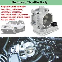 04891735AC Electronic Throttle Body with IAC TPS,Fit for 2.0L 2.4L Chrysler 200,Sebring Dodge Avenger Caliber Journey Compass Patriot Years 2007-2017 Replaces 977025,4891735AD,4891735AB,4891735AC