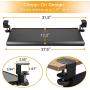 HUANUO Keyboard Tray Under Desk with C Clamp-Large Size, Steady Slide Keyboard Stand, No Screw into Desk, Perfect for Home or Office