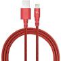 Tech Armor Apple MFi Certified Lightning Cable to USB A - 6FT Red - Tough-Braided Extra-Strong Jacket - Sync/Charge iPhone & iPad