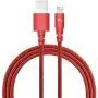 Tech Armor Apple MFi Certified Lightning Cable to USB A - 6FT Red - Tough-Braided Extra-Strong Jacket - Sync/Charge iPhone & iPad