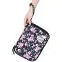 Universal Electronics Accessories Organizer, Waterproof Portable Cable Organizer Bag,Travel Gear Carry Bag for Cables (L, Black) (Flower, L)