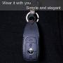 Leather Mercedes-Benz Key Fob Cover, Suit for Keyless Remote Control for Benz A C E S Class Series and GLK CLA GLA GLC GLE CLS SLK AMG Series etc (A-Black)