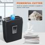 Bonsaii 6-Sheet Cross-Cut Paper Shredder, Shredders for Small Office & Home Use,4-Minute Continuous Running Time, 3.4 Gallons Wastebasket, Grey(C204-C)