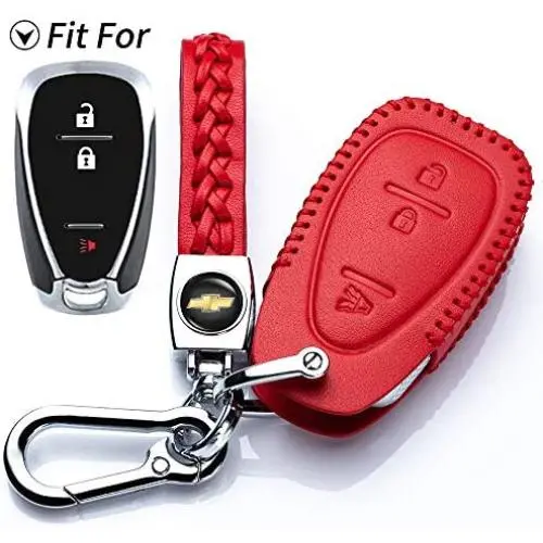 Hey Kaulor Car Key Cover Key Fob Case for Chevrolet Blazer Cruze Equinox Sonic Spark Traverse TRAX 3 Button Keyless Entry Remote