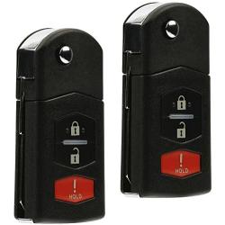Flip Key Fob Remote fits Mazda 6 2005 2006 2007 2008 (KPU41788), Set of 2