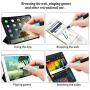Digiroot Universal Stylus,[2-in-1] Disc Stylus Pen Touch Screen Pens for All Touch Screens Cell Phones, iPad, Tablets, Laptops with 9 Replacement Tips(6 Discs, 3 Fiber Tips Included) - (Blue)