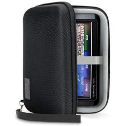 USA Gear Hard Case Electronic Organizer Travel Case 7.5 Inch with Weather Resistant Exterior and Large Mesh Accessory Pocket - Compatible with Garmin GPS, Chargers, Hard Drives and More Electronics