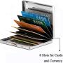 RFID Blocking Credit Card Holder/Protector - Best Metal/Stainless Steel Travel Wallet/Case for Men & Women