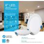 SAATLY 13W 6 inch LED Recessed Lighting, Ultra Thin Ceiling Downlight with Junction Box, 3000K Warm White Dimmable, 850lm 110W Eqv. ETL and Energy Star Certified, Pack of 6
