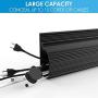 Updated 94'' J Channel Cable Raceway - Desk Cord Organizer - Computer Cable Management Under Desk with 196'' Mounting Tape - 6 Count Desk Cable Tray for Office, Home (6X 15.7 Each, Medium, Black) Updated 94'' J Channel Cable Raceway - Desk Cord Organizer - Computer Cable Management Under Desk with 196'' Mounting Tape - 6 Count Desk Cable Tray for Office, Home (6X 15.7 Each, Medium, Black)