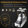 Head Shaver for Bald Men 5 in 1 Cordless Mens Electric Shavers with LED, Rechargeable Wet & Dry Rotary Shaver Waterproof Nose Beard Trimmer Hair Clipper Grooming Kit