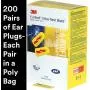 3M Ear Plugs, 200 Pairs/Box, E-A-Rsoft Yellow Neon Blasts 312-1252, Uncorded, Disposable, Foam, NRR 33, Drilling, Grinding, Machining, Sawing, Sanding, Welding, 1 Pair/Poly Bag