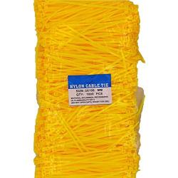 SYD CHEN 4'' Inch Yellow Zip Ties (1000 Pieces), 18lb Strength, Nylon Cable Wire Ties