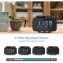 USCCE Digital Alarm Clock Radio - 0-100% Dimmer, Dual Alarm with Weekday/Weekend Mode, 6 Sounds Adjustable Volume, FM Radio w/Sleep Timer, Snooze, 2 USB Charging Ports, Thermometer, Battery Backup