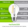 LED A19 Dimmable Light Bulbs 100W Equivalent, Vintage E26 Edison Bulbs 8W 1200LM, 2700K Soft Warm White, Clear Antique LED Filament Bulb for Home, Bathroom, Indoor&Outdoor, 6-Pack