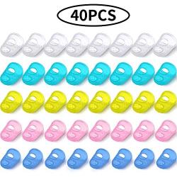 Anti-slip Silicone Fingertip Protectors Guitar Finger Guards 5 Sizes Finger Protection Covers Caps for Stringed Instruments Guitar Mandolin Bass Counting Sewing, 5 Sizes (Multicolor)