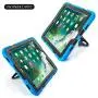 iPad Case 9.7 inch for 2017 iPad 5th Generation Case /2018 iPad 6th Generation Case/ 2016 iPad Pro Case / iPad Air 2 Case, Heavy Duty Shockproof Silicone Protect Case - Blue/Black