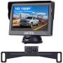 AMTIFO A12 HD Backup Camera Kit Two Video Channels Monitor Driving Hitch Rear/Front View Observation System for Trucks,Cars,Campers,DIY Guide Lines,Super Night Vision