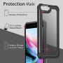 SUPBEC iPhone 6S Plus / 6 Plus Case with [ Screen Protector Tempered Glass x2Pack] Protective Phone Cover with Silicone PC+TPU Shockproof Rubber Heavy Duty Case for iPhone 6SPlus / 6Plus Case-Black