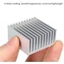 Aluminum Chipset Heatsink Radiator Heat Sink Cooling Fin Silver for CPU LED Power Active Component 40 x 40 x 20mm (2 Pcs) -Kalolary