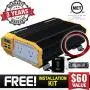 KRIËGER 1100 Watt 12V Power Inverter Dual 110V AC Outlets, Installation Kit Included, Automotive Back Up Power Supply For Blenders, Vacuums, Power Tools MET Approved According to UL and CSA.