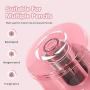 Battery Powered Electric Pencil Sharpener, Fast Sharpen, Suitable for No.2/Colored Pencils(6-8mm), School/Classroom/Office/Home（2 AA batteries，2 replacement blades and 1 brush included） (Pink)