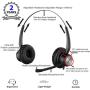 Oppetec Two Ear 2.5mm Telephone Headset for Panasonic Cisco SPA Series Gigaset Avaya Polycom Grandstream, Corded Noise Cancelling Headset for Cordless Phones Wireless Handset DECT Phones